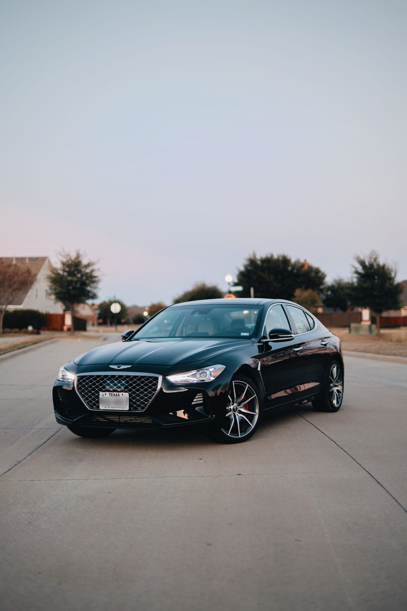 Executive black sedan