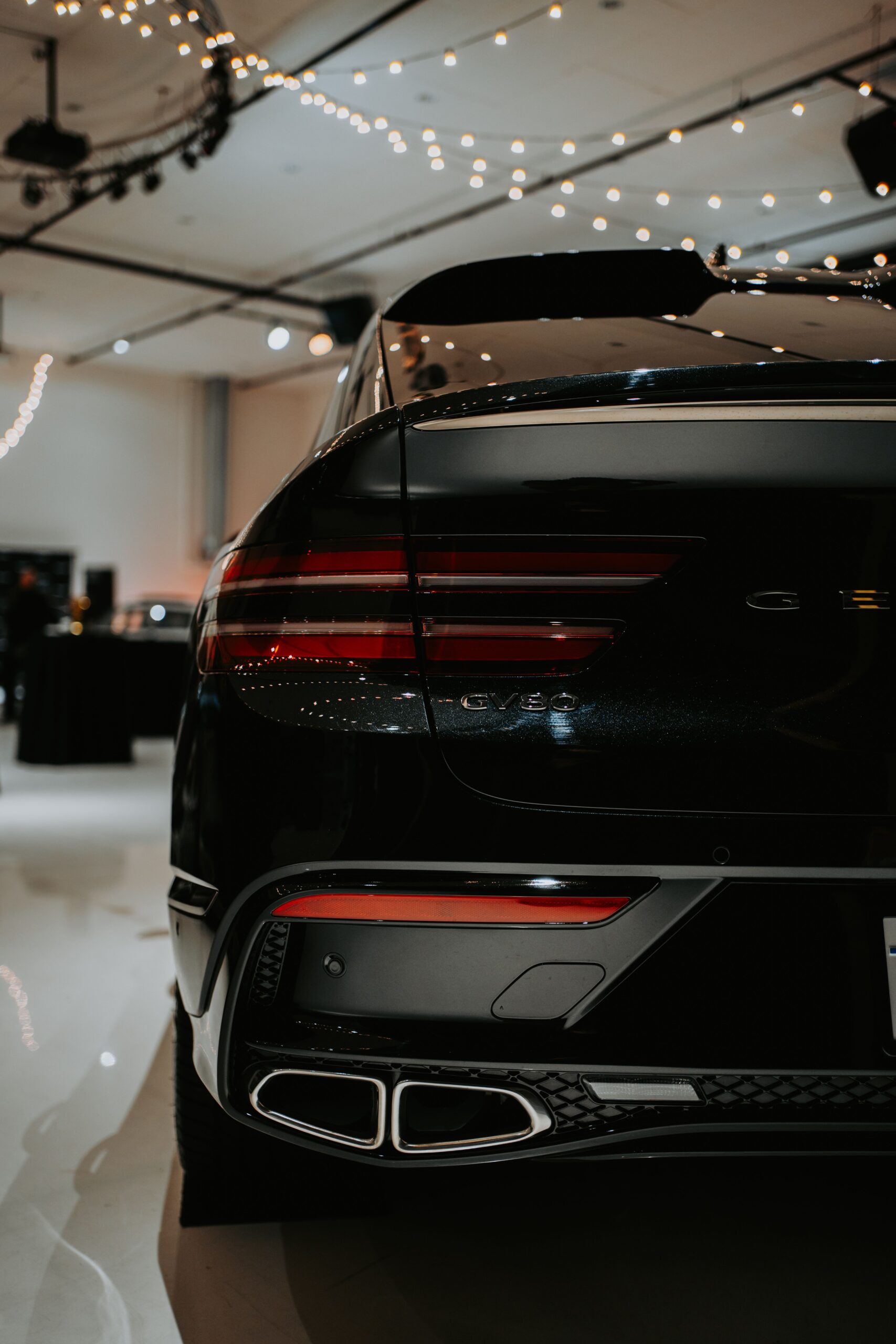Executive black sedan, alternate view